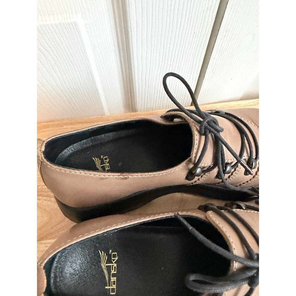 Dansko Brown & Black Janika Chunky Oxford Platform Mary Jane Comfort Clog 8 - Picture 4 of 12